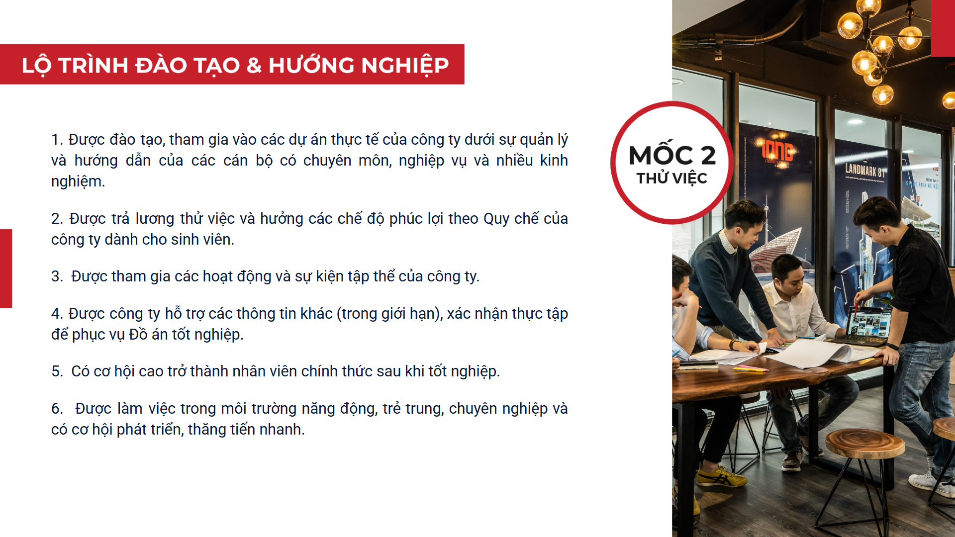 Lộ trình đào tạo dành cho sinh viên tại INNO 3